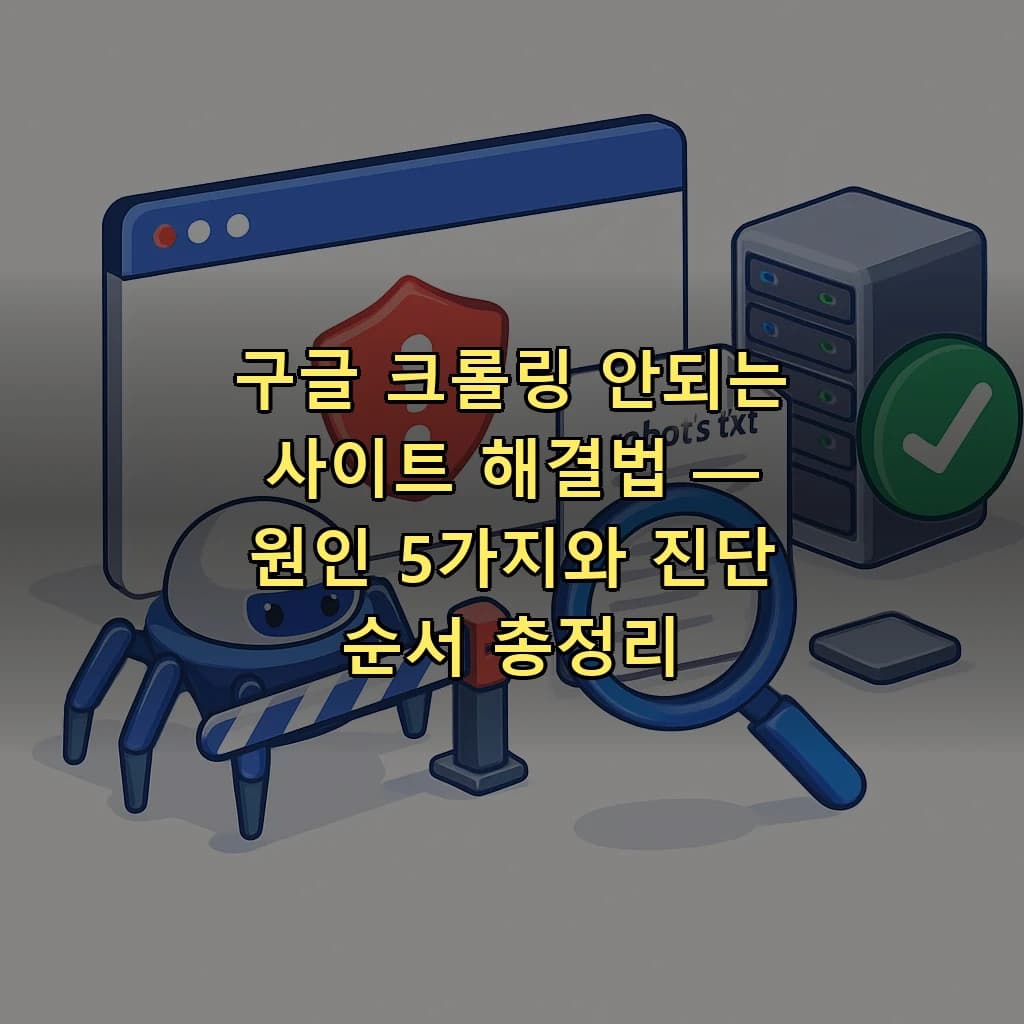 구글 크롤링 안되는 사이트 해결법 — 원인 5가지와 진단 순서 총정리