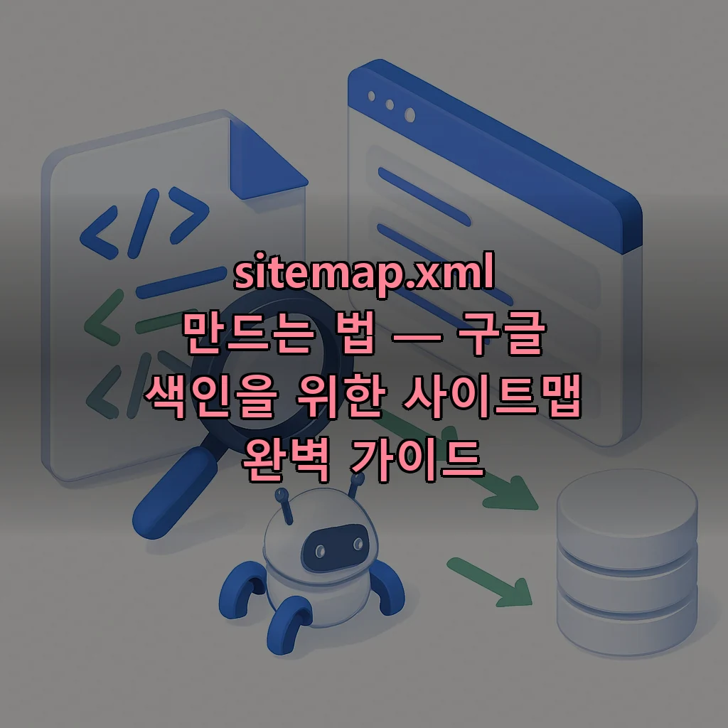 sitemap.xml 만드는 법 — 구글 색인을 위한 사이트맵 완벽 가이드