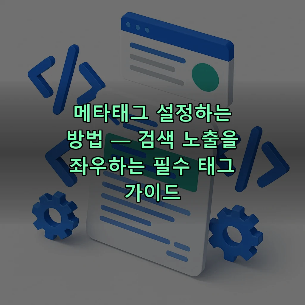 메타태그 설정하는 방법 — 검색 노출을 좌우하는 필수 태그 가이드